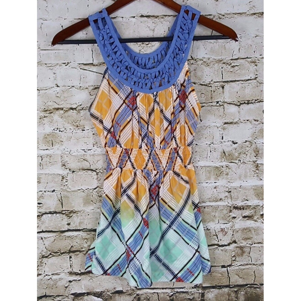 American Rag Womens Top‎ Size S Tank Cami Semi Sheer V-Neck Sleeveless Stripes